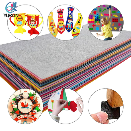 Fieltro con respaldo adhesivo, fieltro duro con respaldo adhesivo para manualidades, costura DIY, decoración de proyectos escolares