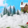 Fluff de nieve de poliéster suave para la decoración navideña