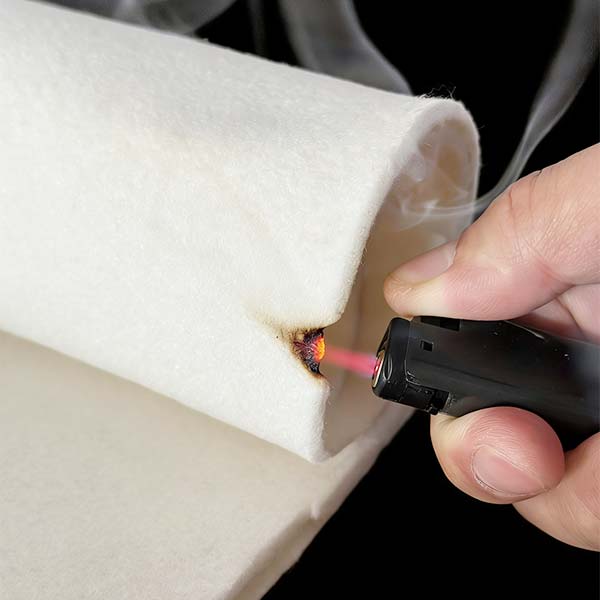 Fieltro 100% metaaramida resistente a altas temperaturas Tejido ignífugo UL94 V-0 Transpirable Resistente a las arrugas Ecológico