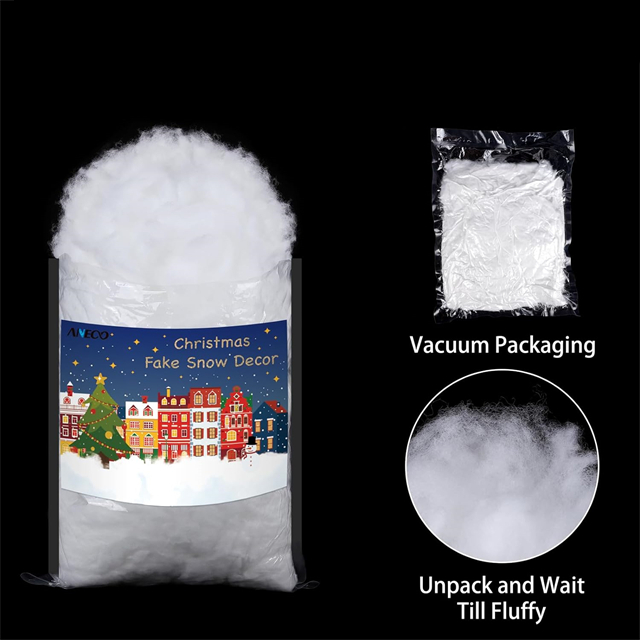 Softativa de algodón de nieve artificial perfecta para pueblos navideños Mantelas exhibiciones navideñas