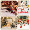 Manta de Navidad esponjosa nieve artificial realista para decoración