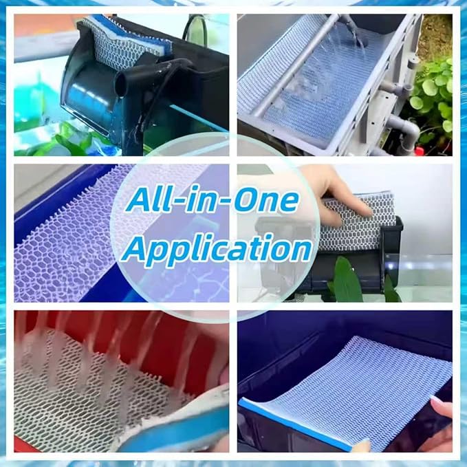 Recorte para adaptarse a una esponja filtrante de acuario no tejida de 8 capas, fibra ES, geometría