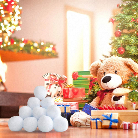 Bolas de nieve de algodón artificial ideal para juego interior y decoración navideña