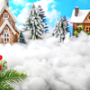 Fluff de nieve de poliéster suave para la decoración navideña