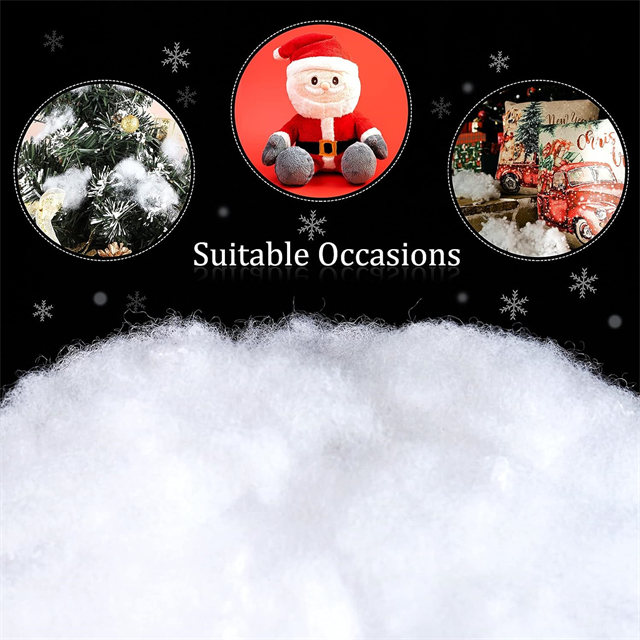 Luxurious Soft Polyester Snow Fluff para la decoración navideña