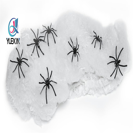  Tela de araña para decoración de Halloween, tela de araña súper elástica, suministros para fiestas en interiores y exteriores de Halloween