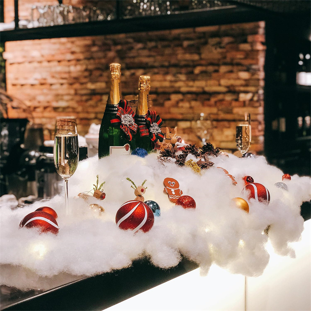 Decoración de nieve falsa de Navidad algodón como nieve interior esponjosa