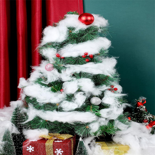 Decoración de nieve falsa de Navidad algodón como nieve interior esponjosa