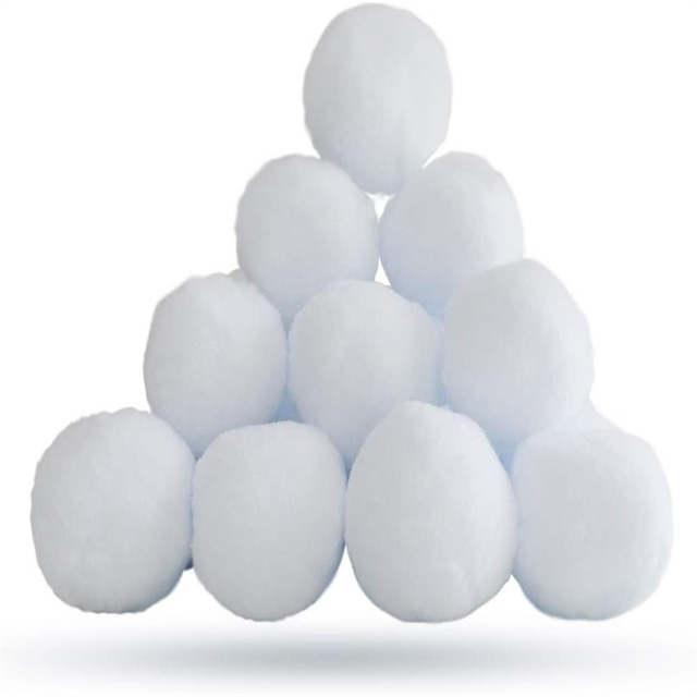 Bolas de nieve de algodón artificial ideal para juego interior y decoración navideña