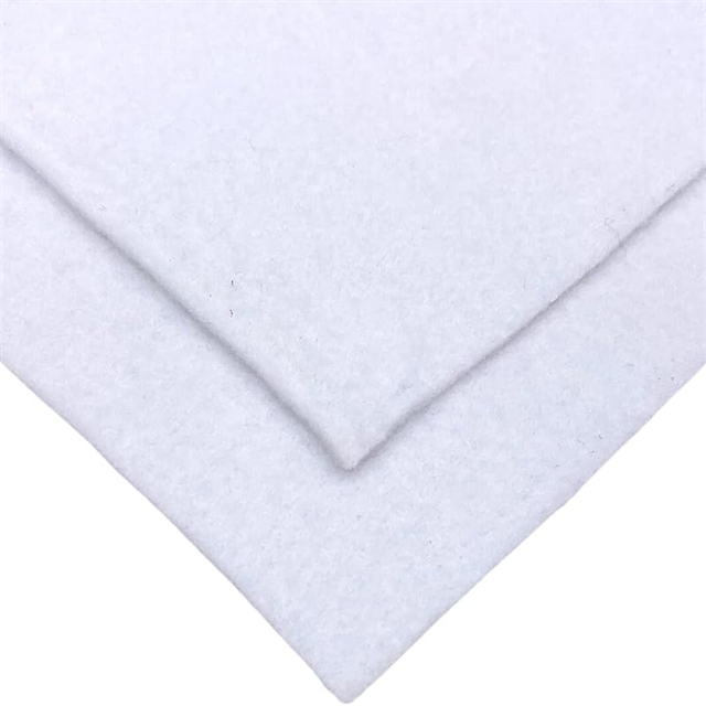 Rollo de tela de fieltro blanco de 1 mm de espesor Hojas de material no tejido suave