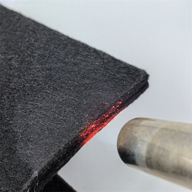 Fieltro negro resistente a la llama de alto rendimiento para interiores de automóviles