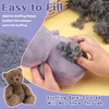Polyfill gris premium para manualidades y animales de peluche, alta resiliencia