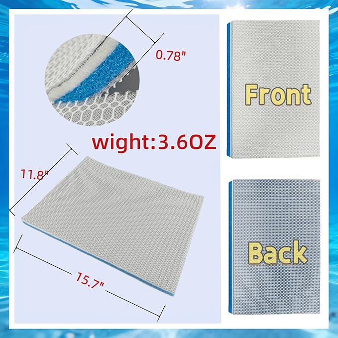 Recorte para adaptarse a una esponja filtrante de acuario no tejida de 8 capas, fibra ES, geometría