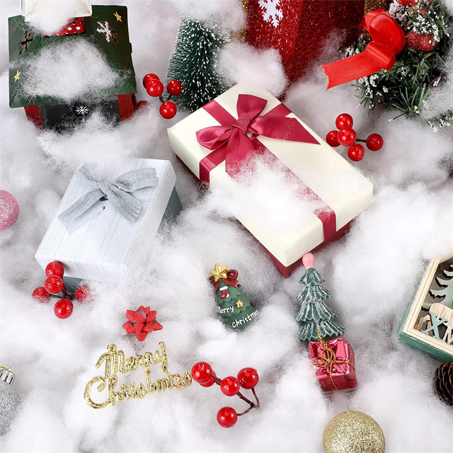 Decoración de nieve falsa de Navidad algodón como nieve interior esponjosa
