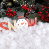 Softativa de algodón de nieve artificial perfecta para pueblos navideños Mantelas exhibiciones navideñas