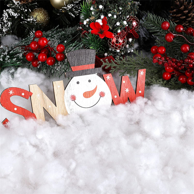Softativa de algodón de nieve artificial perfecta para pueblos navideños Mantelas exhibiciones navideñas