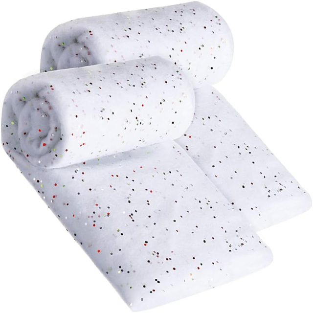 Rollo de manta de nieve falsa para la versión de brillo de la decoración interior del hogar y la fiesta