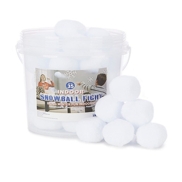 Bolas de nieve artificiales divertidas en invierno - 5 cm juguetes de nieve en interiores realistas