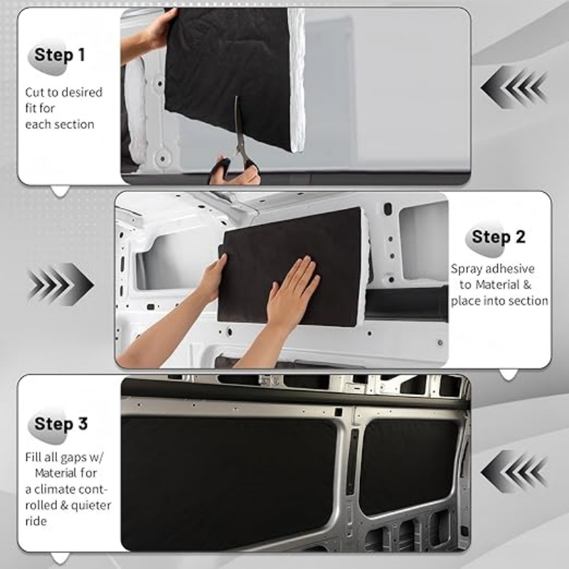 Material insonoro del negro de la estera del escudo térmico del rollo del aislamiento térmico de Van y de rv del alto rendimiento