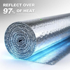 Rollo de aislamiento de papel de aluminio reflectante de doble burbuja, barrera radiante térmica Industrial para techo, ventana de garaje RV, venta al por mayor
