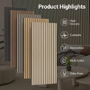 Paneles de pared de listones acústicos de madera con respaldo acústico de fieltro PET