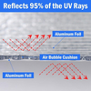 Rollo de aislamiento de papel de aluminio reflectante de doble burbuja, barrera radiante térmica Industrial para techo, ventana de garaje RV, venta al por mayor