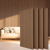 Paneles de pared de listones acústicos de madera con respaldo acústico de fieltro PET