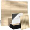 Paneles de pared de listones acústicos de madera con respaldo acústico de fieltro PET